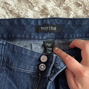 White House Black Market Indigo Low Rise Flared Jeans